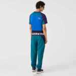 Lacoste מכנסי טרנינג קולור בלוק בהתאמה רגילה DZ4D0D1111 ירוק סגול שחור n10 גברים - Image 3