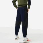 Lacoste מכנסי טרנינג קולורבלוק תג DZ4D0D2552 כחול כהה שחור r8p נשים - Image 3