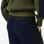 Lacoste מכנסי טרנינג קולורבלוק תג DZ4D0D2552 כחול כהה שחור r8p נשים - Image 8