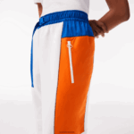 Lacoste מכנסי טרנינג קולורבלוק תג DZ4D0D2553 לבן כחול כתום כחול rlm נשים - Image 4