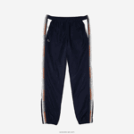 Lacoste מכנסי טרנינג רגילים DZ4D0D315 שחור/לבן אה גברים - Image 4