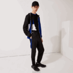 Lacoste מכנסי טרנינג של להקות קולורבלוק ספורט DZ4D0D1129 שחור כחול לבן שחור aru גברים - Image 2