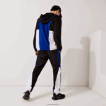 Lacoste מכנסי טרנינג של להקות קולורבלוק ספורט DZ4D0D1129 שחור כחול לבן שחור aru גברים - Image 3