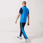 Lacoste מכנסי טרנינג של להקות קולורבלוק ספורט DZ4D0D1128 ירוק נייבי כחול לבן m7z גברים - Image 3