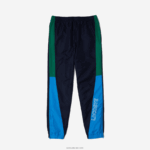 Lacoste מכנסי טרנינג של להקות קולורבלוק ספורט DZ4D0D1128 ירוק נייבי כחול לבן m7z גברים - Image 6