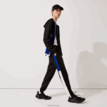 Lacoste מכנסי טרנינג של להקות קולורבלוק ספורט DZ4D0D1129 שחור כחול לבן שחור aru גברים - Image 7