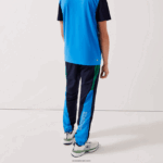 Lacoste מכנסי טרנינג של להקות קולורבלוק ספורט DZ4D0D1128 ירוק נייבי כחול לבן m7z גברים - Image 7