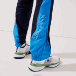 Lacoste מכנסי טרנינג של להקות קולורבלוק ספורט DZ4D0D1128 ירוק נייבי כחול לבן m7z גברים - Image 8