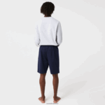 Lacoste מכנסי טרקלין מבד צמר כותנה קרוקודיל קטיפה DZ4D0D1481 כחול כהה 423 גברים - Image 2