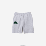 Lacoste מכנסי טרקלין מבד צמר כותנה קרוקודיל קטיפה DZ4D0D1479 אפור צ'ין ירוק y9k גברים - Image 3