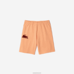 Lacoste מכנסי טרקלין מבד צמר כותנה קרוקודיל קטיפה DZ4D0D1482 כתום בהיר בורדו rz6 גברים - Image 4