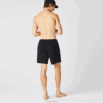 Lacoste מכנסי ים בהדפס ימי DZ4D0D1662 שחור לבן 9 מ"ר גברים - Image 3