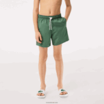 Lacoste מכנסי ים מוצקים המתייבשים במהירות DZ4D0D3105 חאקי ירוק wij בנים - Image 2