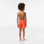 Lacoste מכנסי ים מוצקים המתייבשים במהירות DZ4D0D3104 פאה ירוקה כתומה בנים - Image 3