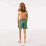 Lacoste מכנסי ים מוצקים המתייבשים במהירות DZ4D0D3105 חאקי ירוק wij בנים - Image 3