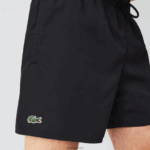 Lacoste מכנסי ים קלים לייבוש מהיר DZ4D0D535 כחול כהה שחור dy4 גברים - Image 2