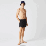 Lacoste מכנסי ים קלים לייבוש מהיר DZ4D0D535 כחול כהה שחור dy4 גברים