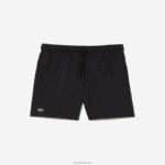 Lacoste מכנסי ים קלים לייבוש מהיר DZ4D0D535 כחול כהה שחור dy4 גברים - Image 5