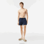 Lacoste מכנסי ים קלים לייבוש מהיר DZ4D0D536 כחול כהה ירוק 802 גברים