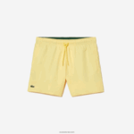 Lacoste מכנסי ים קלים לייבוש מהיר DZ4D0D539 צהוב ירוק 7sh גברים - Image 4