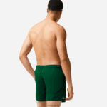 Lacoste מכנסי ים קלים לייבוש מהיר DZ4D0D540 ירוק כחול כהה 381 גברים - Image 3