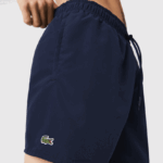Lacoste מכנסי ים קלים לייבוש מהיר DZ4D0D541 כחול כהה שחור jb1 גברים - Image 4