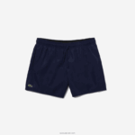 Lacoste מכנסי ים קלים לייבוש מהיר DZ4D0D541 כחול כהה שחור jb1 גברים - Image 5