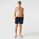 Lacoste מכנסי ים קלים לייבוש מהיר DZ4D0D541 כחול כהה שחור jb1 גברים - Image 7