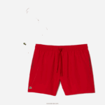 Lacoste מכנסי ים קלים לייבוש מהיר DZ4D0D542 אדום ירוק 8 un גברים - Image 7