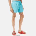 Lacoste מכנסי ים קלים לייבוש מהיר DZ4D0D543 ירוק טורקיז vy גברים - Image 2