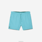 Lacoste מכנסי ים קלים לייבוש מהיר DZ4D0D543 ירוק טורקיז vy גברים - Image 4