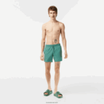 Lacoste מכנסי ים קלים לייבוש מהיר DZ4D0D546 חאקי ירוק wij גברים