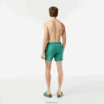 Lacoste מכנסי ים קלים לייבוש מהיר DZ4D0D546 חאקי ירוק wij גברים - Image 3