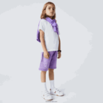 Lacoste מכנסי כותנה אורגנית ממותגים DZ4D0D3276 gfu סגול בנים