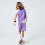 Lacoste מכנסי כותנה אורגנית ממותגים DZ4D0D3276 gfu סגול בנים - Image 3
