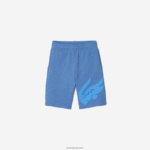 Lacoste מכנסי כותנה אורגנית עם כתמים בהדפס תנין DZ4D0D3293 כחול chin hg3 בנים