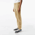 Lacoste מכנסי כותנה מתיחה בגזרה דקיקה DZ4D0D499 בז' cb8 גברים - Image 2