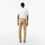 Lacoste מכנסי כותנה מתיחה בגזרה דקיקה DZ4D0D499 בז' cb8 גברים - Image 3