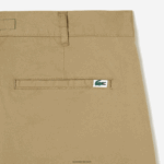 Lacoste מכנסי כותנה מתיחה בגזרה דקיקה DZ4D0D499 בז' cb8 גברים - Image 7