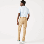 Lacoste מכנסי כותנה נמתחים קלאסיים בגזרה דקיקה DZ4D0D479 בז' 02s גברים - Image 2