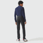 Lacoste מכנסי כותנה נמתחים קלאסיים בגזרה דקיקה DZ4D0D477 שחור 031 גברים - Image 3