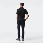 Lacoste מכנסי כותנה נמתחים קלאסיים בגזרה דקיקה DZ4D0D478 כחול כהה hde גברים - Image 3