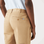 Lacoste מכנסי כותנה נמתחים קלאסיים בגזרה דקיקה DZ4D0D479 בז' 02s גברים - Image 3