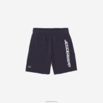 Lacoste מכנסי מיתוג ניגודיות מכותנה אורגנית DZ4D0D3088 כחול kxe בנים - Image 3
