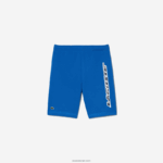 Lacoste מכנסי מיתוג ניגודיות מכותנה אורגנית DZ4D0D3087 כחול kxb בנים - Image 4