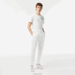 Lacoste מכנסי מכנסי ספורט גולף מתיחה DZ4D0D421 לבן 70V גברים