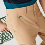 Lacoste מכנסי מכנסי ספורט גולף מתיחה DZ4D0D424 בז' 02s גברים - Image 4