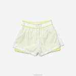 Lacoste מכנסי ניילון קלים ספורטיביים DZ4D0D2659 לבן צהוב צעקני 6b2 נשים - Image 5
