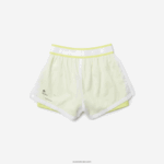 Lacoste מכנסי ניילון קלים ספורטיביים DZ4D0D2659 לבן צהוב צעקני 6b2 נשים - Image 6