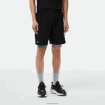 Lacoste מכנסי ספורט דו גוונים עם תחתונים מובנים DZ4D0D481 שחור אפור chine x0i גברים - Image 2
